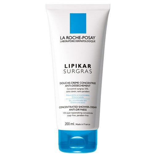 „La Roche-Posay LIPIKAR Surgras“ dušo kremas (sausai odai) – drėkinamasis dušo gelis