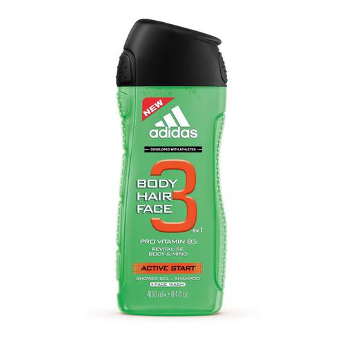 Adidas A3 Active Start Men 3in1 dušas želeja (400ml) vīriešiem