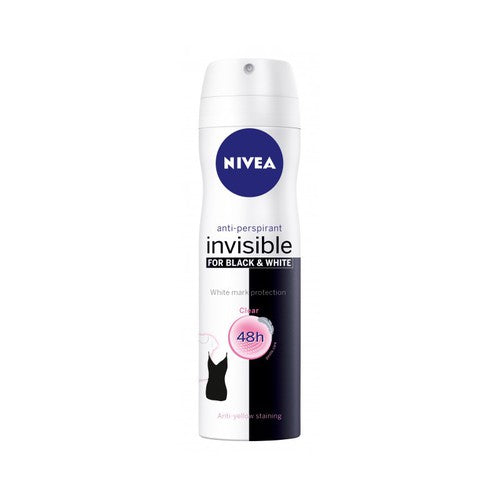 Nivea Nematomas juodai ir Baltas skaidrus antiperspirantas (200ml) Moterims