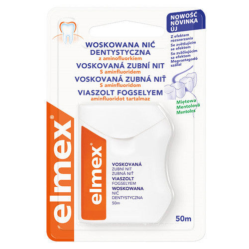 Elmex Dantų siūlas su vašku 50 m