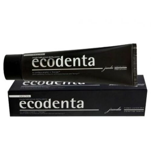 Ecodenta juoda balinanti dantų pasta