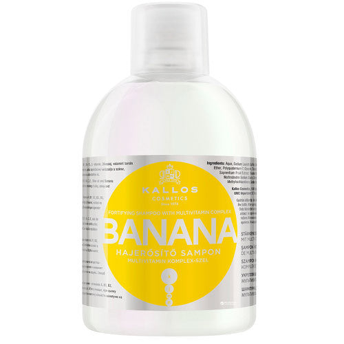 Kallos Banānu stiprinošs šampūns ar multivitamīnu kompleksu (1000 ml) sievietēm