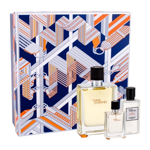 Hermes Terre D´Hermes dāvanu komplekts EDT 100 ml, līdzeklis pēc skūšanās Terre D´Hermes 40 ml un miniatūrais Terre D´Hermes EDT 12,5 ml vīriešiem