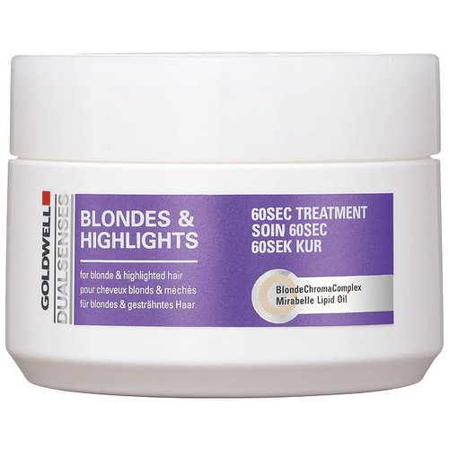 „Goldwell“ regeneruojanti kaukė, neutralizuojanti geltonus plaukų atspalvius „Dualsenses Blonde with & Highlights“ (60 sek. gydymas)