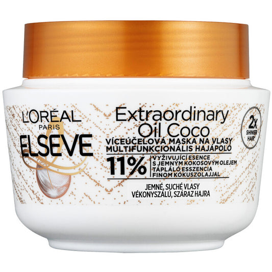 L'Oréal Professionnel Plaukų kaukė su kokosų aliejumi normaliems ir sausiems plaukams, Elseve Extraordinary Oil 300 ml