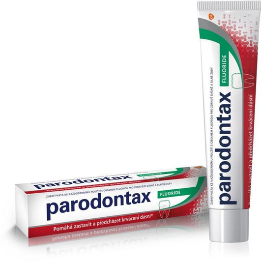 Parodontax dantų pasta nuo kraujavimo dėl fluoro