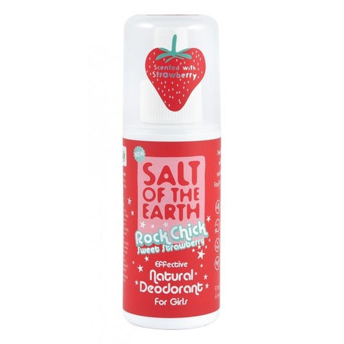 Salt-Of-The-Earth dabīgais dezodorants Spray Rock Chick Sweet Strawberry (dabisks dezodorants) 100 ml Unisex