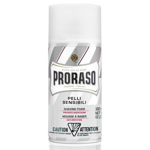 Proraso White Shaving Foam – Skūšanās putas jutīgai ādai ar zaļo tēju (50ml) Vīriešiem