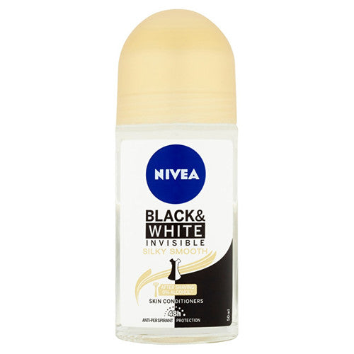 Nivea Nematoma juoda ir White Silky Smooth – antiperspirantas be alkoholio (50ml) Moterims