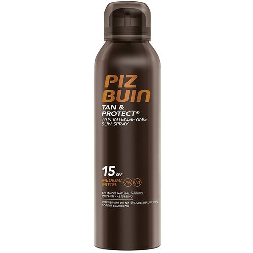 PIZ BUIN TAN ir PROTECT Tan Intensifying Sun Spray SPF 15 – Apsauginis purškiklis intensyviam įdegiui (150ml) Moterims