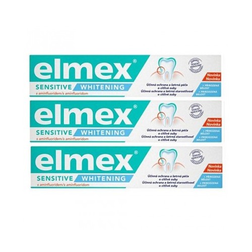 Elmex Sensitive Whitening (3 x 75 ml) – balinoša zobu pasta jutīgiem zobiem Sievietēm