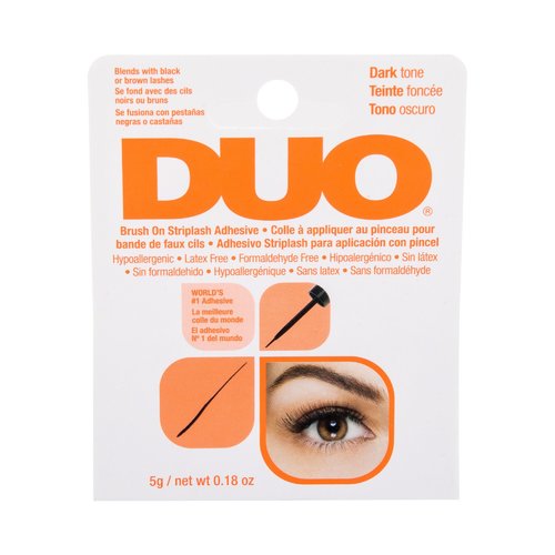 Ardell Duo Brush-On Striplash Adhesive Dark Tone - Klijai dirbtinėms blakstienoms su dvigubu šepetėliu, 5 g