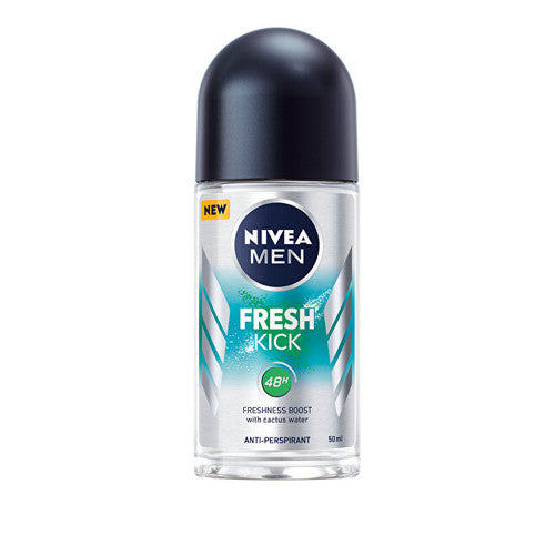 Nivea Antiperspirant for Men Fresh Kick – roll-on pretsviedru līdzeklis (50ml) vīriešiem