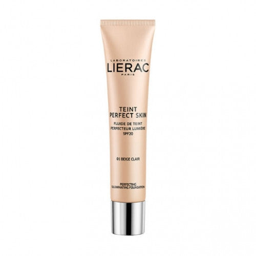 Lierac Teint Perfect Skin Illuminating Foundation SPF 20 – skystas šviesinantis makiažas 30 ml 01 Claire