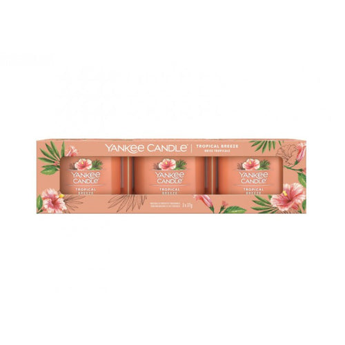 Yankee Cirle Tropical Breeze žvakių rinkinys stiklinėse dėžutėse