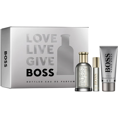 Hugo Boss Boss Pudelēs Nr. 6 Eau de Parfum dāvanu komplekts EDP 100 ml, miniatūra EDP 10 ml un dušas želeja 100 ml vīriešiem