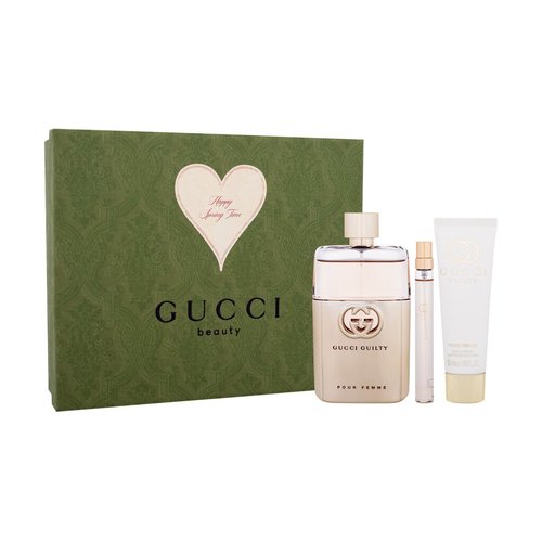 Gucci Guilty Pour Femme dovanų rinkinys EDP 90ml, kūno losjonas 50ml ir Mini EDP 10ml Moterims