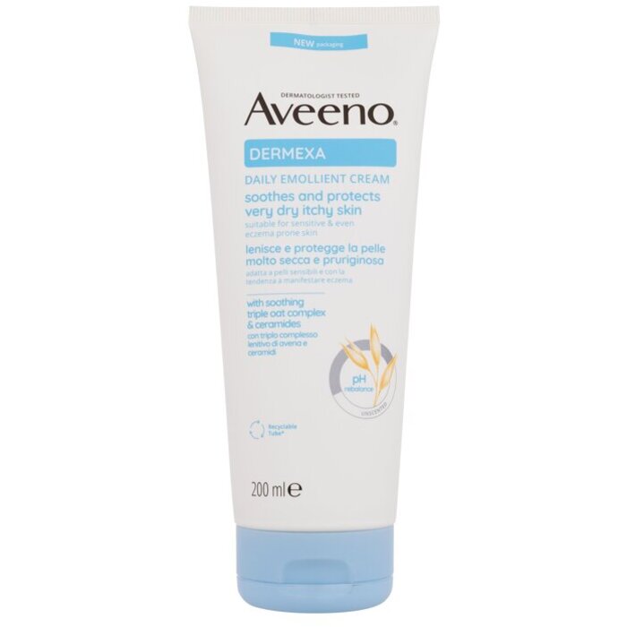 Aveeno Dermexa Daily Emollient kremas (sausai ir niežtinčiajai odai) (200ml) Moterims