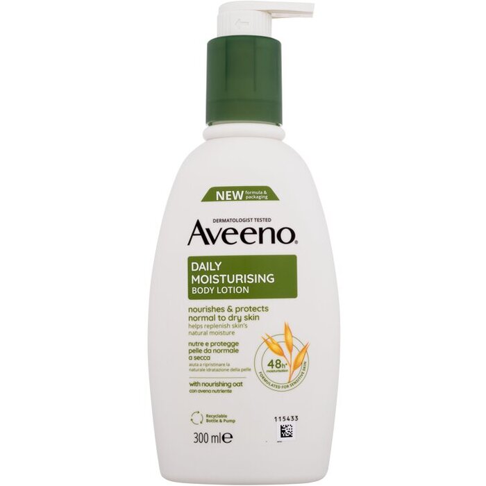 Aveeno Kasdienis drėkinamasis kūno losjonas (nuo normalios iki sausos odos) (300ml) Moterims