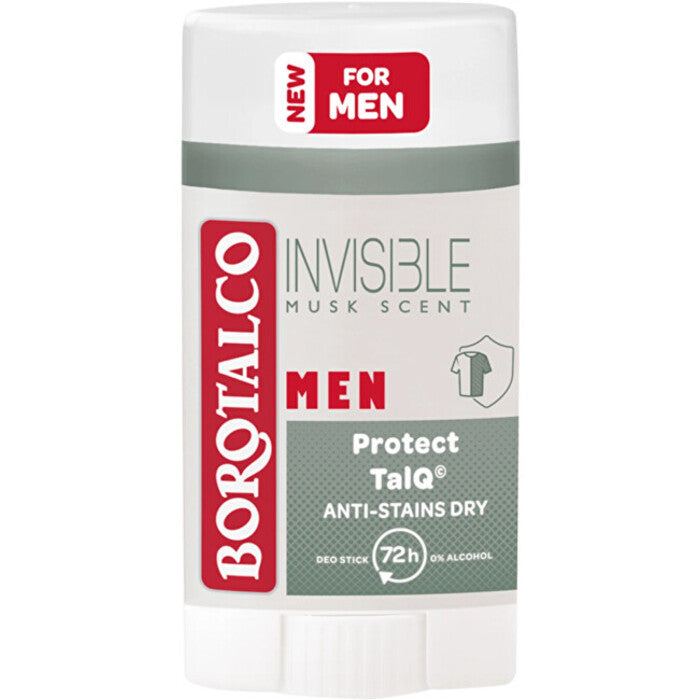 Borotalco Men Invisible Dry Deo Stick (40ml) vīriešiem