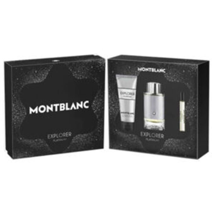 Mont Blanc Explorer Platinum Dovanų Rinkinys EDP 100 ml, dušo gelis 100 ml ir mini EDT 7.5 ml