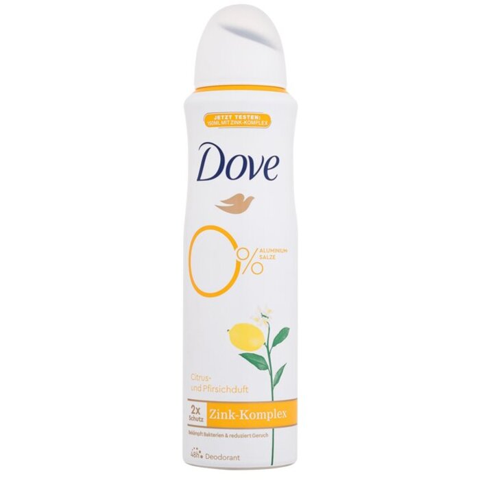Dove 0% ALU citrusinių vaisių ir persikų 48 val. dezodorantas