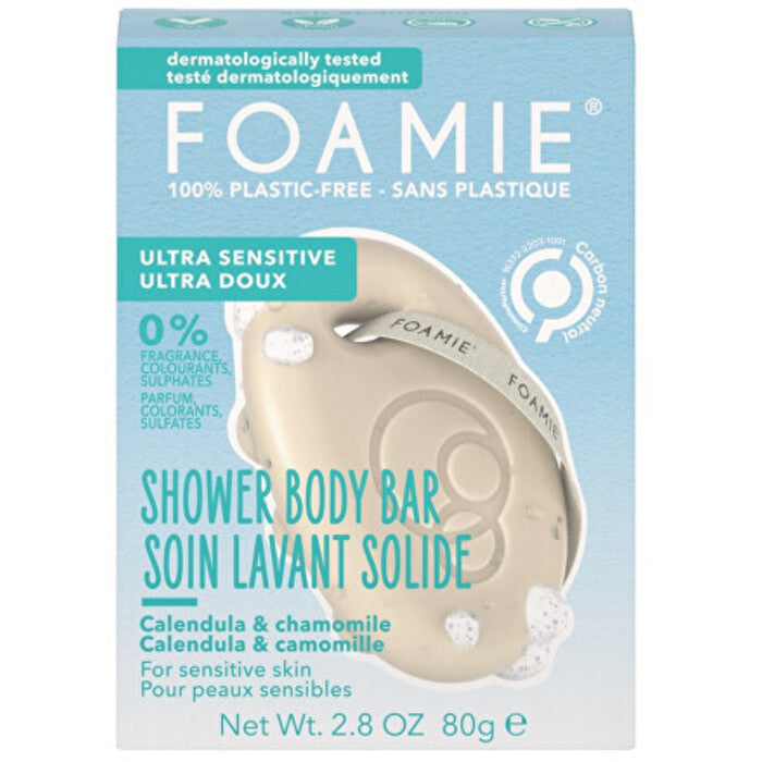 „Foamie Ultra Sensitive“ dušo lazdelė kūnui – tvirta dušo priežiūra