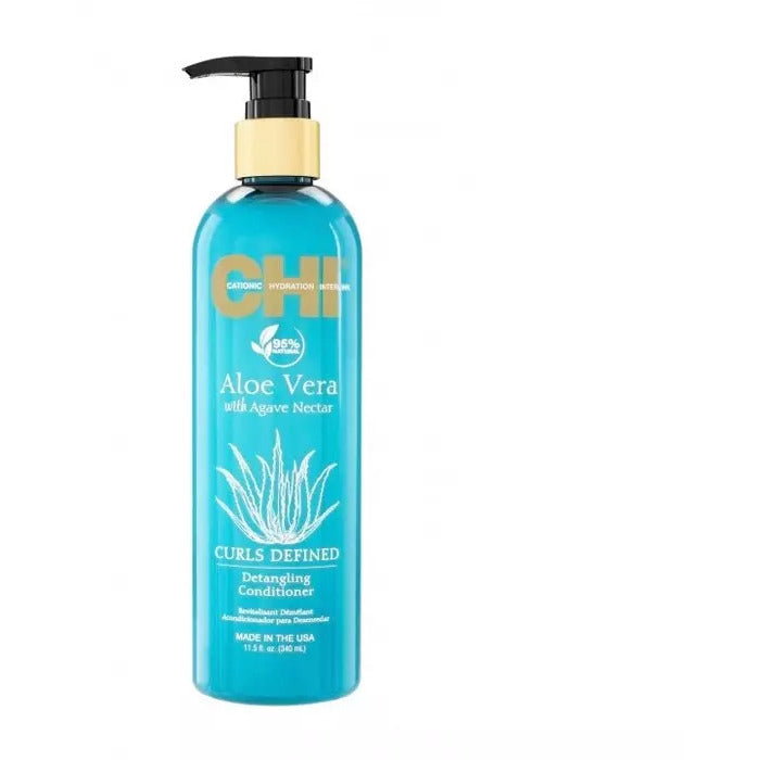 „Farouk Systems“ alavijo ir garbanotų plaukų kondicionierius „Aloe Vera Curls Defined Detangling Conditioner“ – giliai regeneruojantis kondicionierius banguotiems ir garbanotiems plaukams, 739 ml Moterims