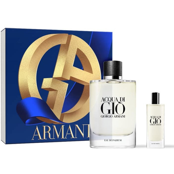 Armani Acqua di Gio Eau de Parfum dāvanu komplekts EDP 125 ml un miniatūrais EDP 15 ml vīriešiem