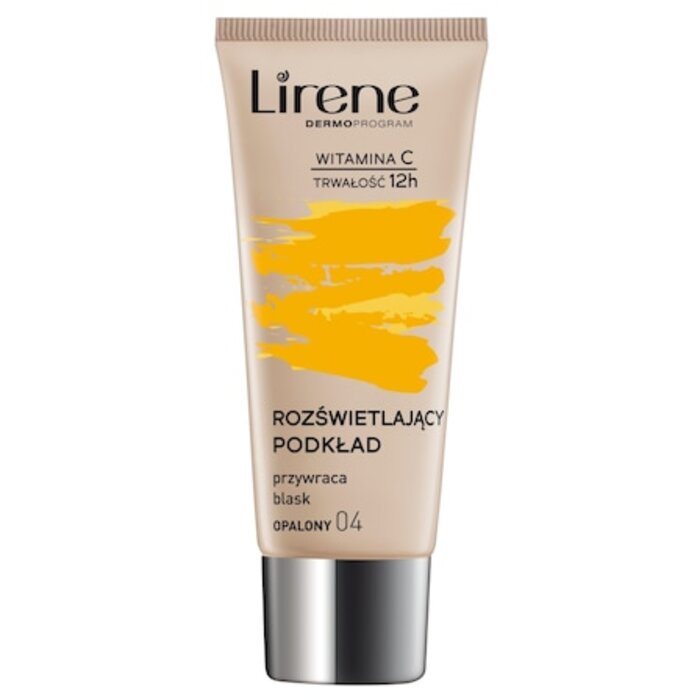 Lirene Brightening Fluid su vitaminu C – šviesinantis skystas makiažas ilgalaikiam poveikiui 30 ml 03 Beige