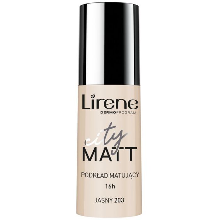 Lirene City Matt Fluid Smoothing Bright - Matinis skystas makiažas su lyginamuoju efektu 30 ml 203