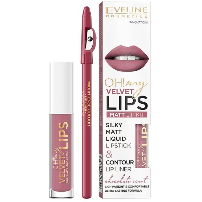 Eveline Cosmetics Ak! My Velvet Lips Matt Lip Kit 4,5 ml (13 Brownie Biscotti) sievietēm