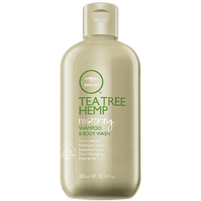 Paul Mitchell tējas koka kaņepju atjaunojošs šampūns un ķermeņa mazgāšanas līdzeklis, 1000 ml unisex
