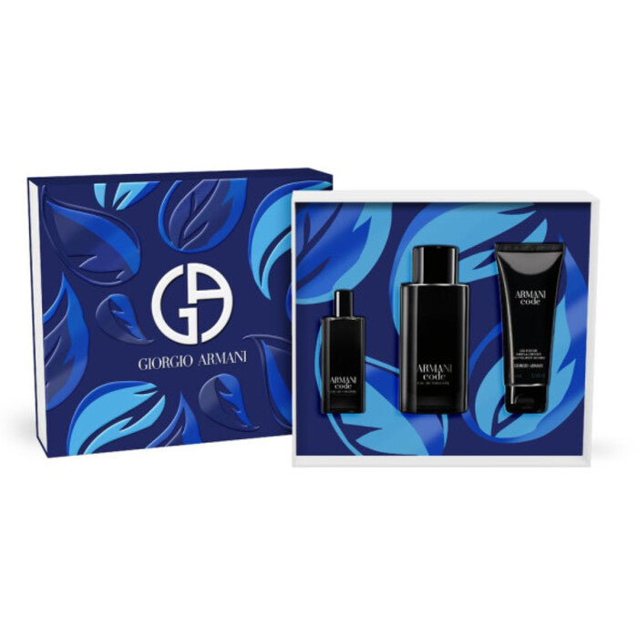 Armani Code for Men dāvanu komplekts EDT 125 ml, dušas želeja 75 ml un miniatūra EDT 15 ml Vīriešiem