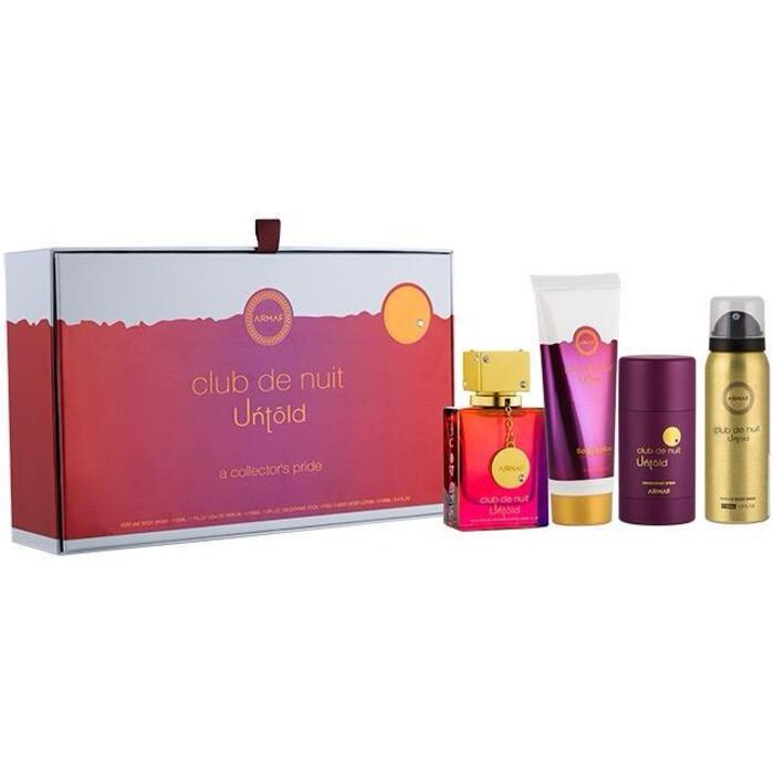 Armaf Club De Nuit Untold dāvanu komplekts EDP 105 ml, ķermeņa losjons 100 ml, dezodorants 75 g un ķermeņa aerosols 50 ml unisex