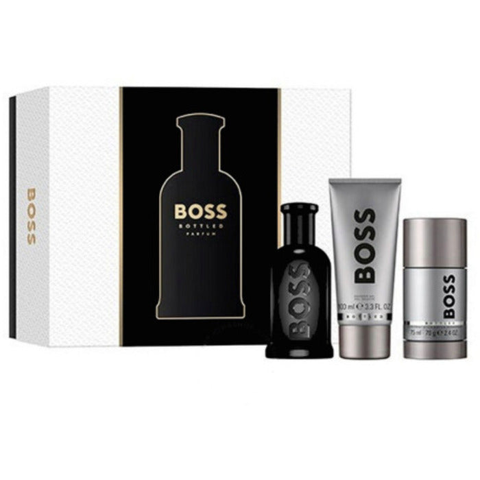 Hugo Boss Boss Bottled Parfum dovanų rinkinys Parfum 100 ml, dezodorantas 75 ml ir dušo gelis 100 ml