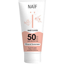 Naif Kūdikis & Mineralinis kremas nuo saulės vaikams SPF 50 – Ochranný krém na opalování pro děti a miminka 100ml