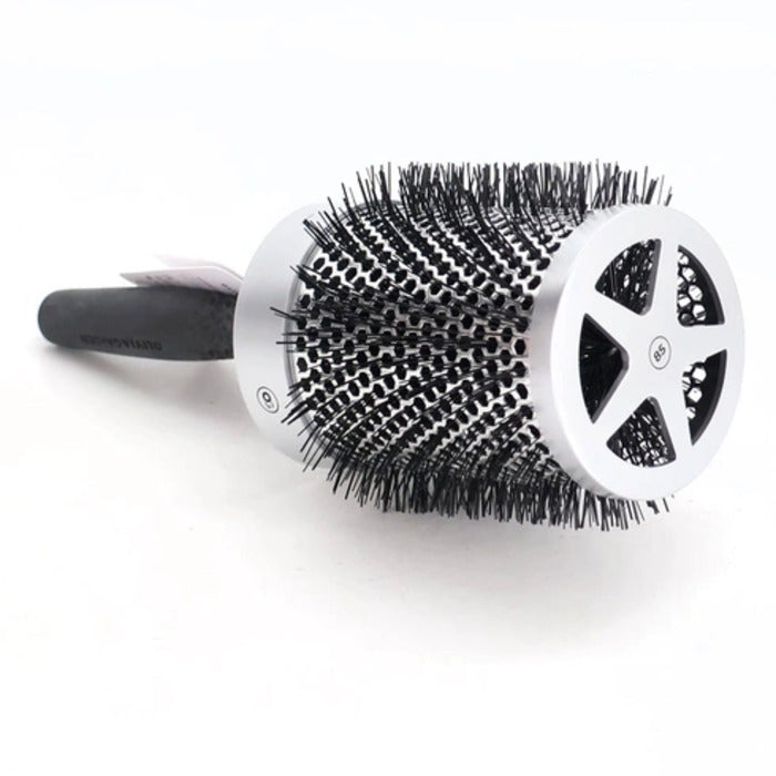 Olivia Garden Essential Blowout Classic Silver (85 mm) – sidabrinis apvalus plaukų šepetys Moterims
