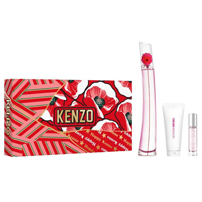 Kenzo Flower By Kenzo Poppy Bouquet dāvanu komplekts EDP 100 ml, ķermeņa losjons 75 ml un miniatūra EDP 10 ml sievietēm