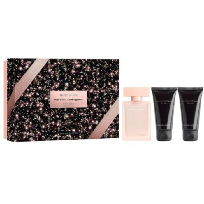Narciso Rodriguez Musc Nude for Her dāvanu komplekts EDP 50 ml, dušas želeja 50 ml un ķermeņa losjons 50 ml Sievietēm