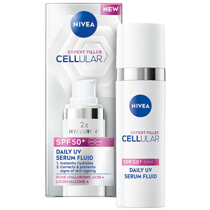 Nivea Cellular Expert Filler Fluid SPF 50+ – ikdienas UV serums (50 ml) sievietēm