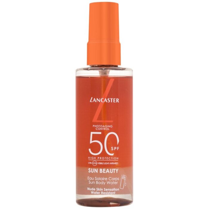 Lancaster Sun Beauty Sun Body Water SPF50 – Vireniui atsparus apsauginis purškalas kūnui nuo saulės