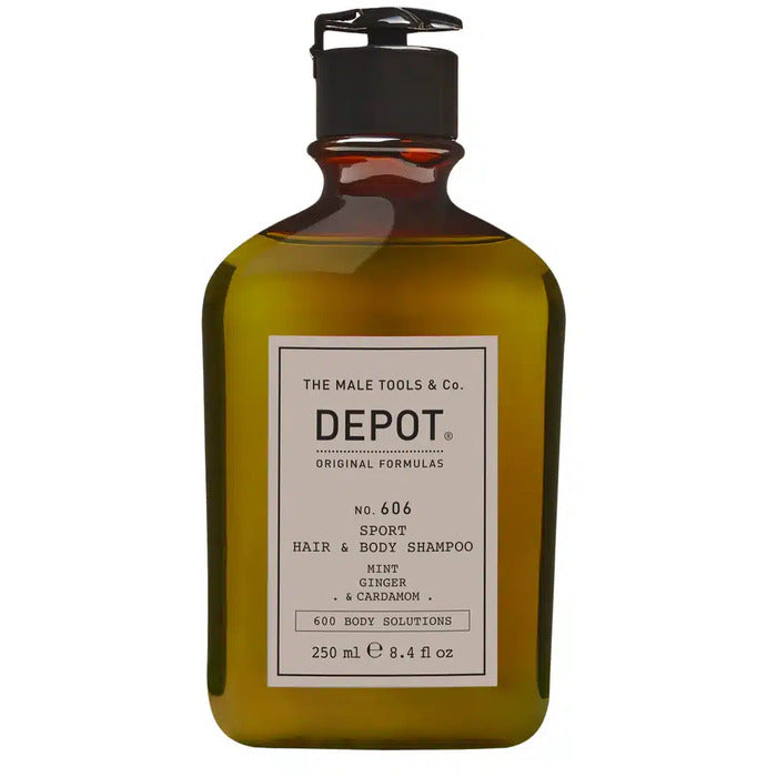 606 sandėlio sportinis plaukų ir kūno šampūnas