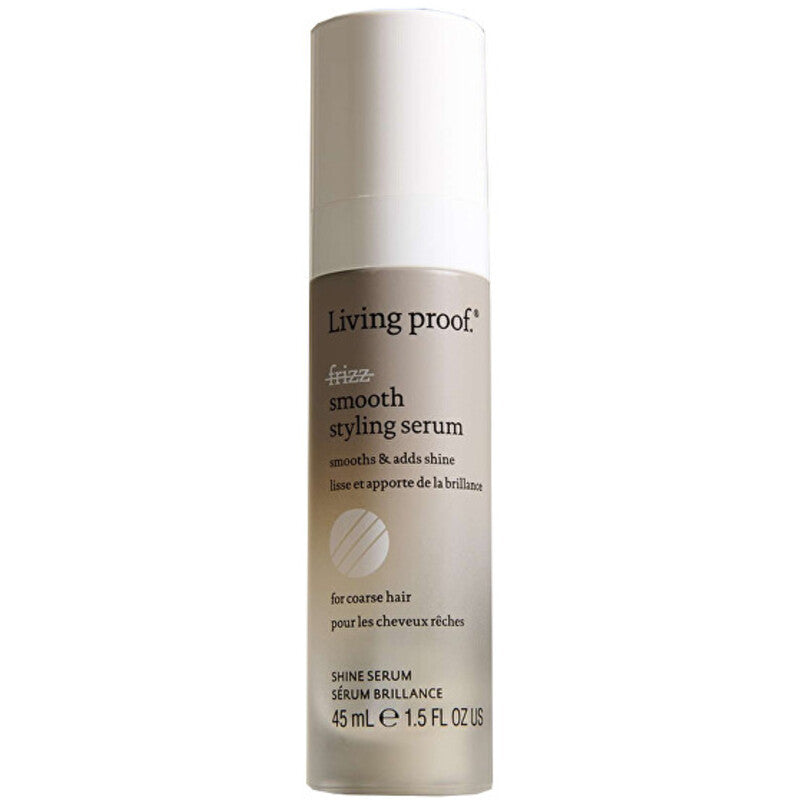 Gyvas įrodymas. „No Frizz Smooth Styling Serum“ – lyginamasis serumas garbanotiems plaukams.