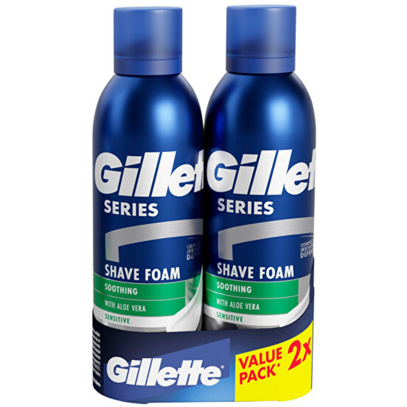 Gillette Series Soothing Shave Foam Duopack – dovanų rinkinys raminančių skutimosi putų 200ml