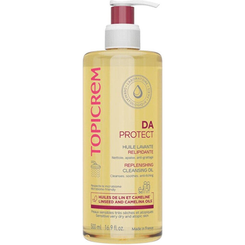 Topicrem DA Protect Replenishing Cleansing Oil – atnaujinantis dušo aliejus 500ml