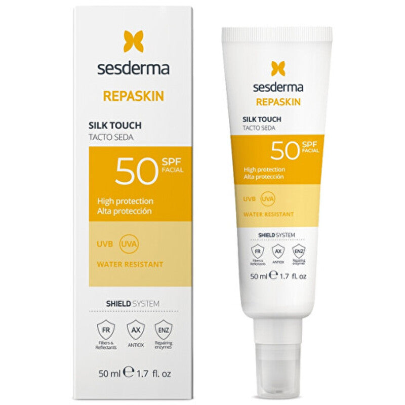 Sesderma „Repaskin Silk Touch Facial Facial Sunscreen SPF 50“ – kremas nuo saulės veidui 50ml