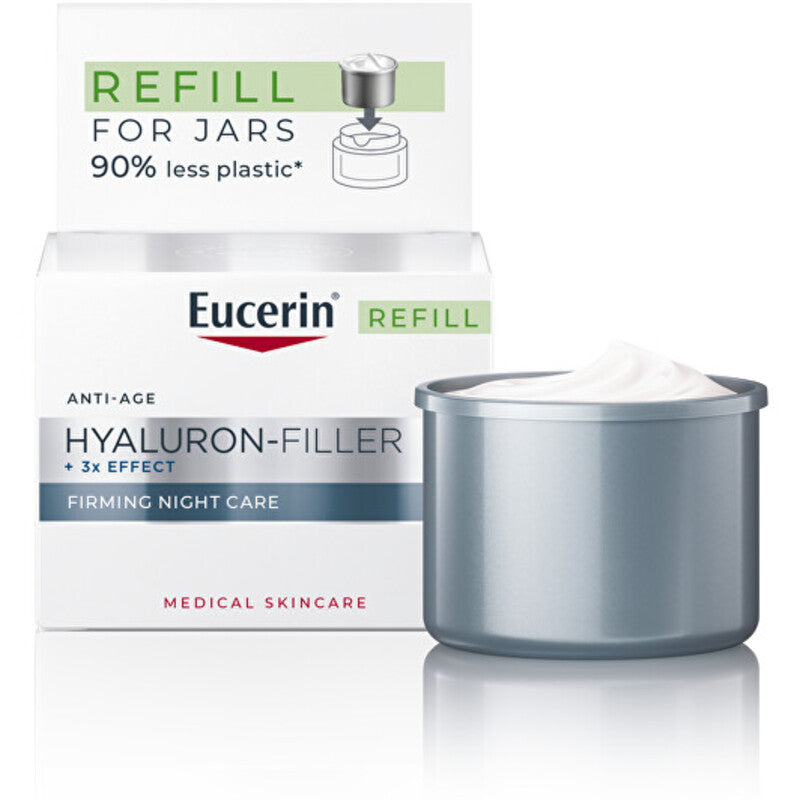 Eucerin „Hyaluron-Filler+3x Effect Firming Night Care“ papildymas – stangrinamojo naktinio kremo papildymas