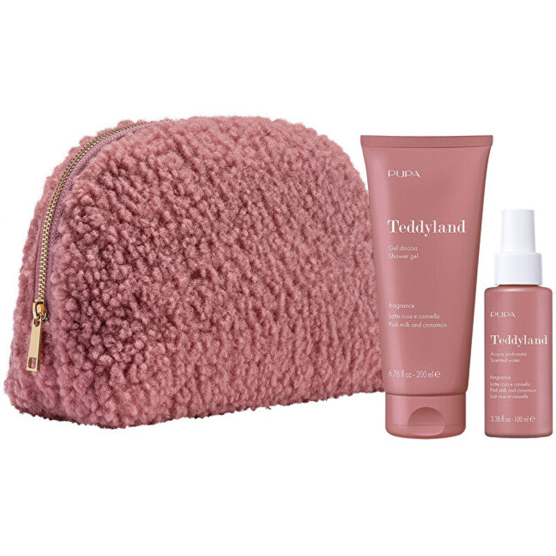 Pupa Rožinio pieno ir cinamono „Teddyland“ rinkinys – dovanų rinkinys