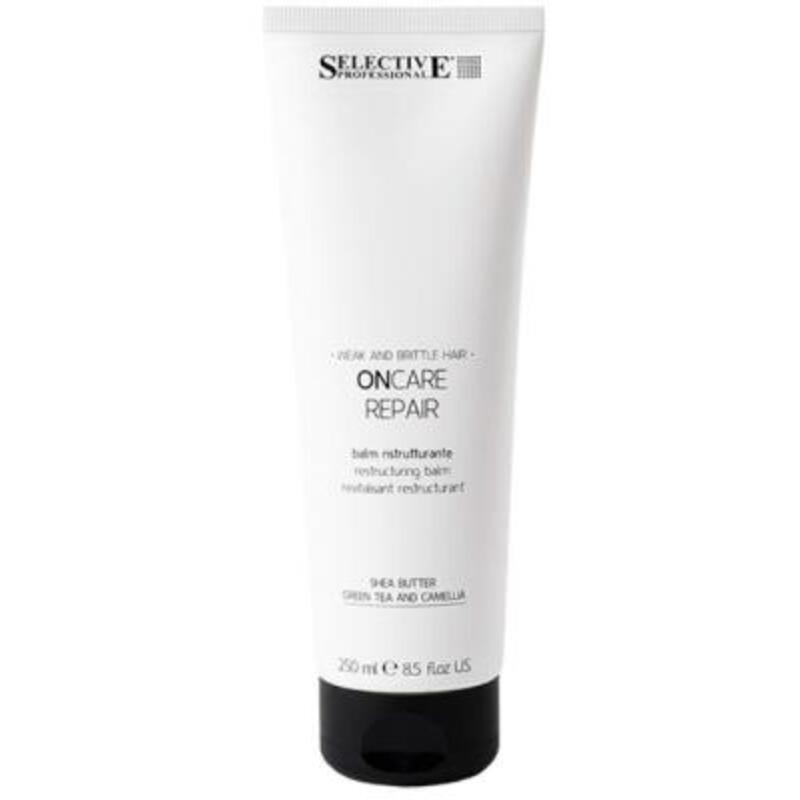 Selective Professional „OnCare Repair Restructuring Balm“ – stiprinamasis kondicionierius silpniems ir pažeistiems plaukams.